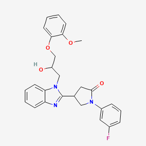 1-(3-fluorophenyl)-4-{1-[2-hydroxy-3-(2-methoxyphenoxy)propyl]-1H-benzimidazol-2-yl}pyrrolidin-2-one