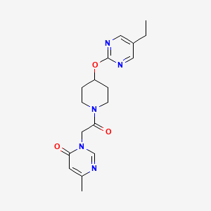 3-[2-[4-(5-Ethylpyrimidin-2-yl)oxypiperidin-1-yl]-2-oxoethyl]-6-methylpyrimidin-4-one
