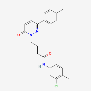 N-(3-chloro-4-methylphenyl)-4-(6-oxo-3-(p-tolyl)pyridazin-1(6H)-yl)butanamide