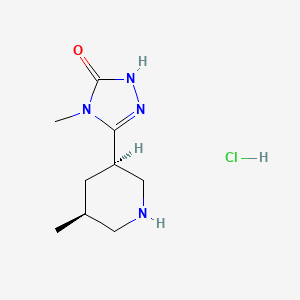 4-Methyl-3-[(3R,5S)-5-methylpiperidin-3-yl]-1H-1,2,4-triazol-5-one;hydrochloride
