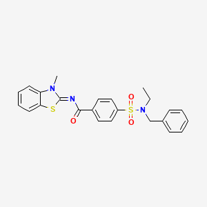 (Z)-4-(N-benzyl-N-ethylsulfamoyl)-N-(3-methylbenzo[d]thiazol-2(3H)-ylidene)benzamide
