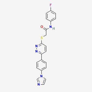 N-(4-fluorophenyl)-2-[6-(4-imidazol-1-ylphenyl)pyridazin-3-yl]sulfanylacetamide