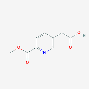 3-Pyridineacetic acid, 6-(methoxycarbonyl)-