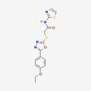 2-((5-(4-ethoxyphenyl)-1,3,4-oxadiazol-2-yl)thio)-N-(thiazol-2-yl)acetamide