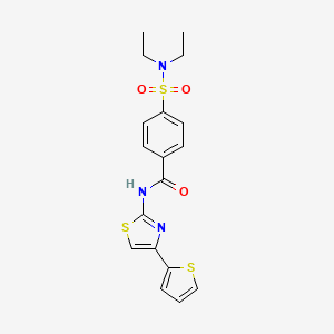 4-(N,N-diethylsulfamoyl)-N-(4-(thiophen-2-yl)thiazol-2-yl)benzamide
