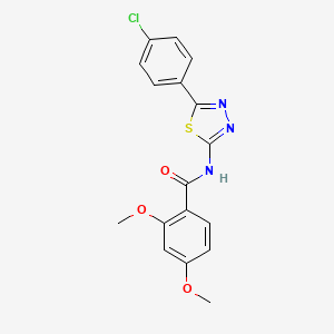 molecular formula C17H14ClN3O3S B2516359 N-[5-(4-chlorophenyl)-1,3,4-thiadiazol-2-yl]-2,4-dimethoxybenzamide CAS No. 392241-88-2