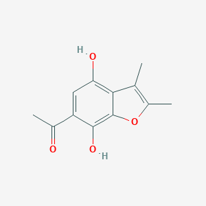 molecular formula C12H12O4 B025164 4,7-Benzofurandiol, 6-acetyl-2,3-dimethyl- CAS No. 19671-80-8