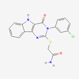 2-((3-(3-chlorophenyl)-4-oxo-4,5-dihydro-3H-pyrimido[5,4-b]indol-2-yl)thio)acetamide