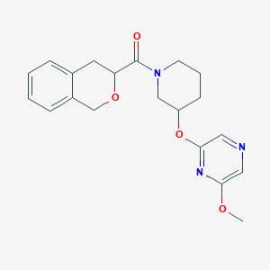 molecular formula C20H23N3O4 B2516407 Isochroman-3-yl(3-((6-methoxypyrazin-2-yl)oxy)piperidin-1-yl)methanone CAS No. 2034501-89-6
