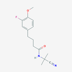 molecular formula C15H19FN2O2 B2516408 N-(2-Cyanopropan-2-yl)-4-(3-fluoro-4-methoxyphenyl)butanamide CAS No. 1436135-23-7