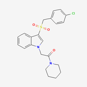 3-[(4-chlorobenzyl)sulfonyl]-1-(2-oxo-2-piperidin-1-ylethyl)-1H-indole