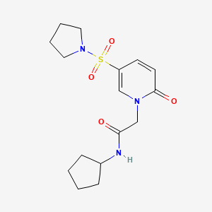 N-cyclopentyl-2-(2-oxo-5-pyrrolidin-1-ylsulfonylpyridin-1-yl)acetamide