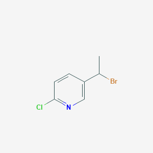 molecular formula C7H7BrClN B2516422 5-(1-Bromoethyl)-2-chloropyridine CAS No. 1824272-95-8