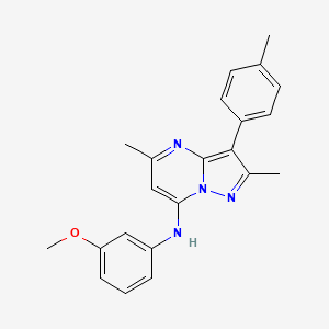 N-(3-methoxyphenyl)-2,5-dimethyl-3-(4-methylphenyl)pyrazolo[1,5-a]pyrimidin-7-amine