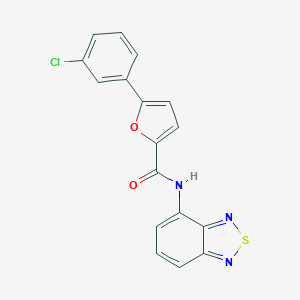 molecular formula C17H10ClN3O2S B251645 N-(2,1,3-benzothiadiazol-4-yl)-5-(3-chlorophenyl)furan-2-carboxamide 