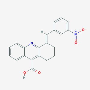 molecular formula C21H16N2O4 B2516451 4-[(3-nitrophenyl)methylidene]-1,2,3,4-tetrahydroacridine-9-carboxylic acid CAS No. 379255-82-0