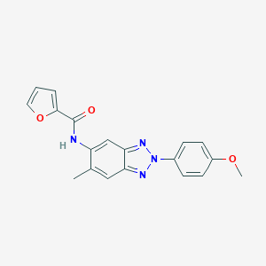 molecular formula C19H16N4O3 B251647 N-[2-(4-METHOXYPHENYL)-6-METHYL-2H-1,2,3-BENZOTRIAZOL-5-YL]FURAN-2-CARBOXAMIDE 