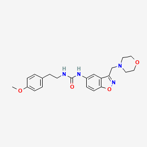 1-[2-(4-Methoxyphenyl)ethyl]-3-[3-(morpholin-4-ylmethyl)-1,2-benzoxazol-5-yl]urea
