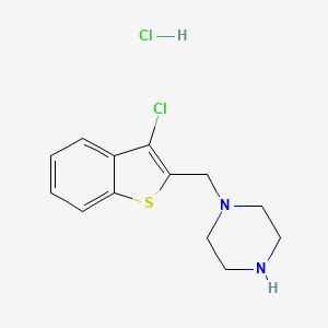 1-[(3-Chloro-1-benzothiophen-2-yl)methyl]piperazine hydrochloride