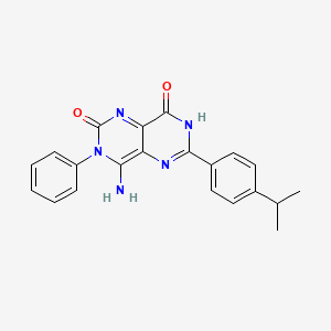 4-Imino-6-(4-(isopropyl)phenyl)-3-phenyl-1,3,7-trihydro-5,7-diazaquinazoline-2,8-dione