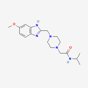 N-isopropyl-2-(4-((5-methoxy-1H-benzo[d]imidazol-2-yl)methyl)piperazin-1-yl)acetamide