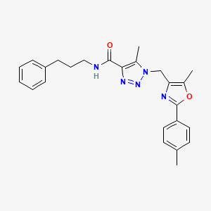 5-methyl-1-{[5-methyl-2-(4-methylphenyl)-1,3-oxazol-4-yl]methyl}-N-(3-phenylpropyl)-1H-1,2,3-triazole-4-carboxamide