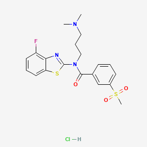 N-(3-(dimethylamino)propyl)-N-(4-fluorobenzo[d]thiazol-2-yl)-3-(methylsulfonyl)benzamide hydrochloride
