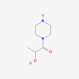 molecular formula C7H14N2O2 B025165 2-Hydroxy-1-(piperazin-1-yl)propan-1-one CAS No. 100500-89-8
