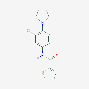 molecular formula C15H15ClN2OS B251652 N-[3-chloro-4-(1-pyrrolidinyl)phenyl]-2-thiophenecarboxamide 