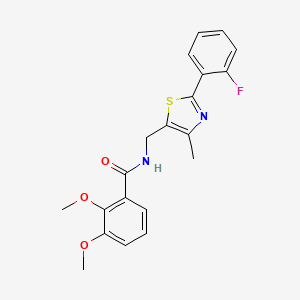 molecular formula C20H19FN2O3S B2516549 N-((2-(2-fluorophenyl)-4-methylthiazol-5-yl)methyl)-2,3-dimethoxybenzamide CAS No. 1421477-84-0