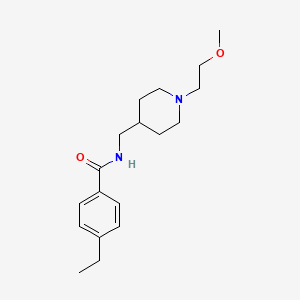 molecular formula C18H28N2O2 B2516556 4-ethyl-N-((1-(2-methoxyethyl)piperidin-4-yl)methyl)benzamide CAS No. 953990-51-7