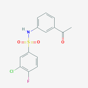 molecular formula C14H11ClFNO3S B2516563 N-(3-acetylphenyl)-3-chloro-4-fluorobenzenesulfonamide CAS No. 692271-43-5