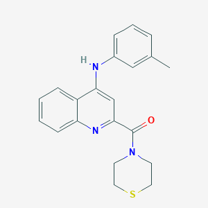 molecular formula C21H21N3OS B2516564 N-(3-methylphenyl)-2-(thiomorpholine-4-carbonyl)quinolin-4-amine CAS No. 1207042-40-7