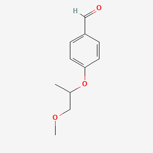 molecular formula C11H14O3 B2516570 4-[(1-Methoxypropan-2-yl)oxy]benzaldehyde CAS No. 863488-78-2