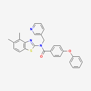 molecular formula C28H23N3O2S B2516584 N-(4,5-dimethylbenzo[d]thiazol-2-yl)-4-phenoxy-N-(pyridin-3-ylmethyl)benzamide CAS No. 922602-37-7