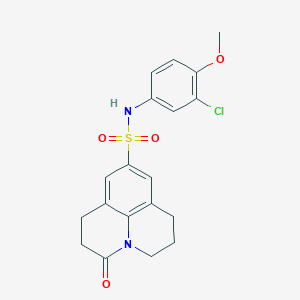 molecular formula C19H19ClN2O4S B2516585 N-(3-chloro-4-methoxyphenyl)-2-oxo-1-azatricyclo[7.3.1.0^{5,13}]trideca-5,7,9(13)-triene-7-sulfonamide CAS No. 898423-47-7