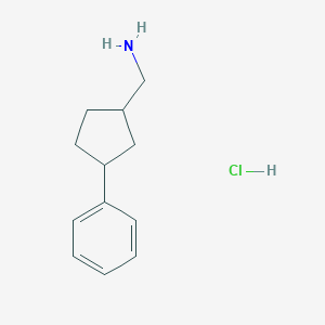 B2516593 (3-Phenylcyclopentyl)methanamine;hydrochloride CAS No. 2402829-19-8