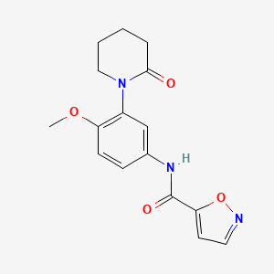 molecular formula C16H17N3O4 B2516616 N-[4-methoxy-3-(2-oxopiperidin-1-yl)phenyl]-1,2-oxazole-5-carboxamide CAS No. 1209258-35-4