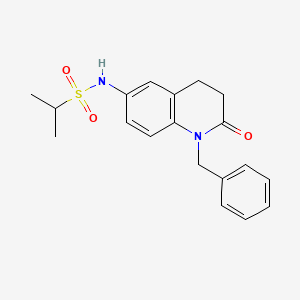 molecular formula C19H22N2O3S B2516635 N-(1-benzyl-2-oxo-1,2,3,4-tetrahydroquinolin-6-yl)propane-2-sulfonamide CAS No. 941912-05-6