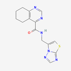 N-([1,3]Thiazolo[3,2-b][1,2,4]triazol-6-ylmethyl)-5,6,7,8-tetrahydroquinazoline-4-carboxamide