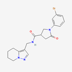 1-(3-bromophenyl)-5-oxo-N-((4,5,6,7-tetrahydropyrazolo[1,5-a]pyridin-3-yl)methyl)pyrrolidine-3-carboxamide