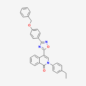 4-{3-[4-(benzyloxy)phenyl]-1,2,4-oxadiazol-5-yl}-2-(4-ethylphenyl)isoquinolin-1(2H)-one