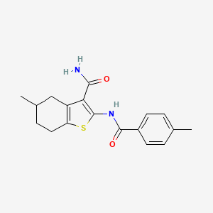 5-Methyl-2-(4-methylbenzamido)-4,5,6,7-tetrahydrobenzo[b]thiophene-3-carboxamide