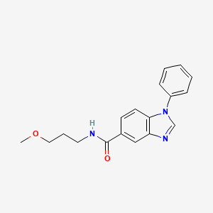N-(3-methoxypropyl)-1-phenyl-1H-benzo[d]imidazole-5-carboxamide