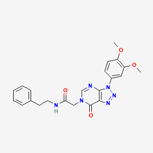 2-(3-(3,4-dimethoxyphenyl)-7-oxo-3H-[1,2,3]triazolo[4,5-d]pyrimidin-6(7H)-yl)-N-phenethylacetamide