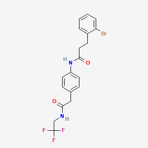 3-(2-bromophenyl)-N-(4-(2-oxo-2-((2,2,2-trifluoroethyl)amino)ethyl)phenyl)propanamide