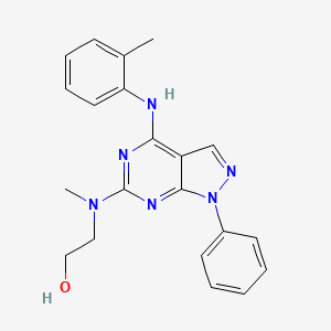 2-(methyl(1-phenyl-4-(o-tolylamino)-1H-pyrazolo[3,4-d]pyrimidin-6-yl)amino)ethanol