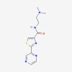 N-(2-(dimethylamino)ethyl)-2-(pyrazin-2-yl)thiazole-4-carboxamide