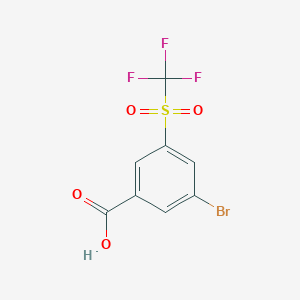 3-Bromo-5-[(trifluoromethyl)sulphonyl]benzoic acid