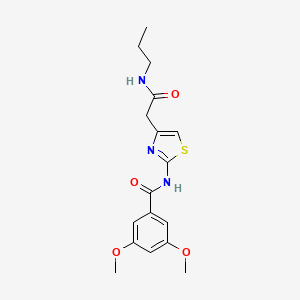 3,5-dimethoxy-N-(4-(2-oxo-2-(propylamino)ethyl)thiazol-2-yl)benzamide